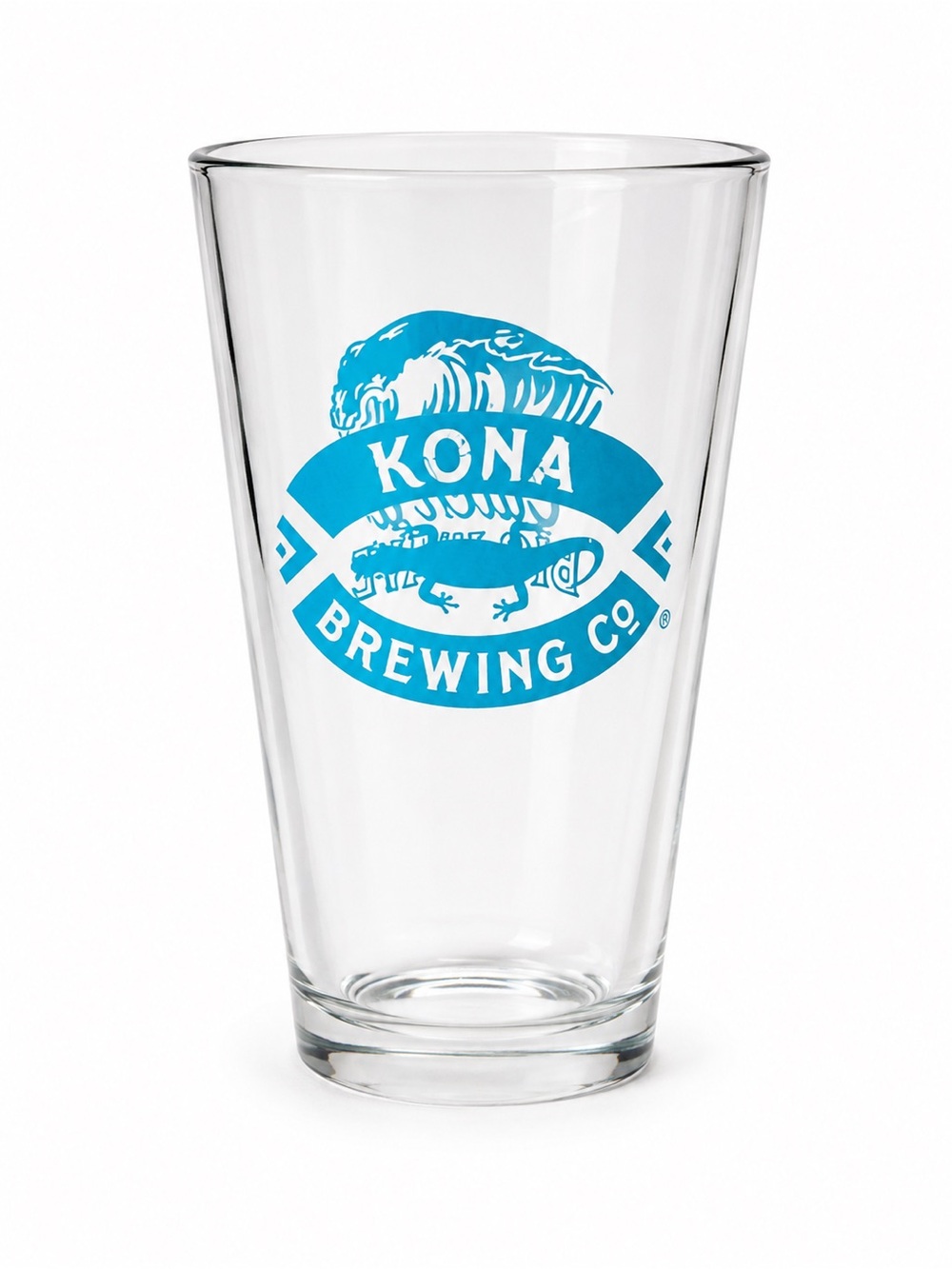 Kona Brewing Co Catch a Big Wave Pint Beer Glass Blue Logo 20 oz